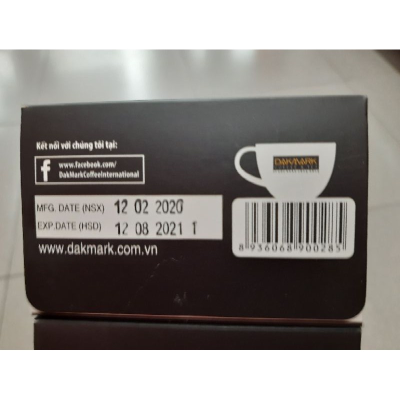 Lô 2 hộp cà phê capuchino dừa Dakmark 170g