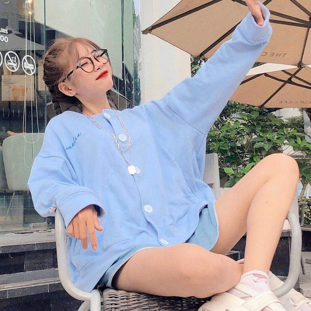 Áo khoác cardigan thun nỉ nữ Sweetie | BigBuy360 - bigbuy360.vn