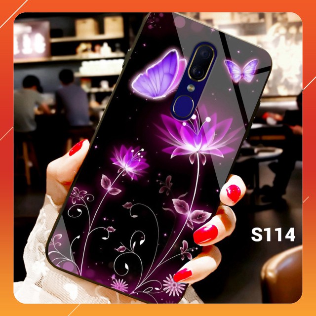 Ốp Lưng OPPO Kính Cường Lực [ FREESHIP] oppo f11 - f11 pro in hình hoa lá 3D.