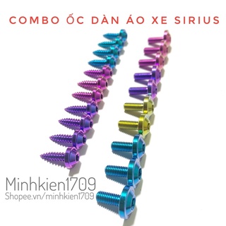 (GR5 XỊN) Combo full ốc Titan Salaya dàn áo xe Sirius