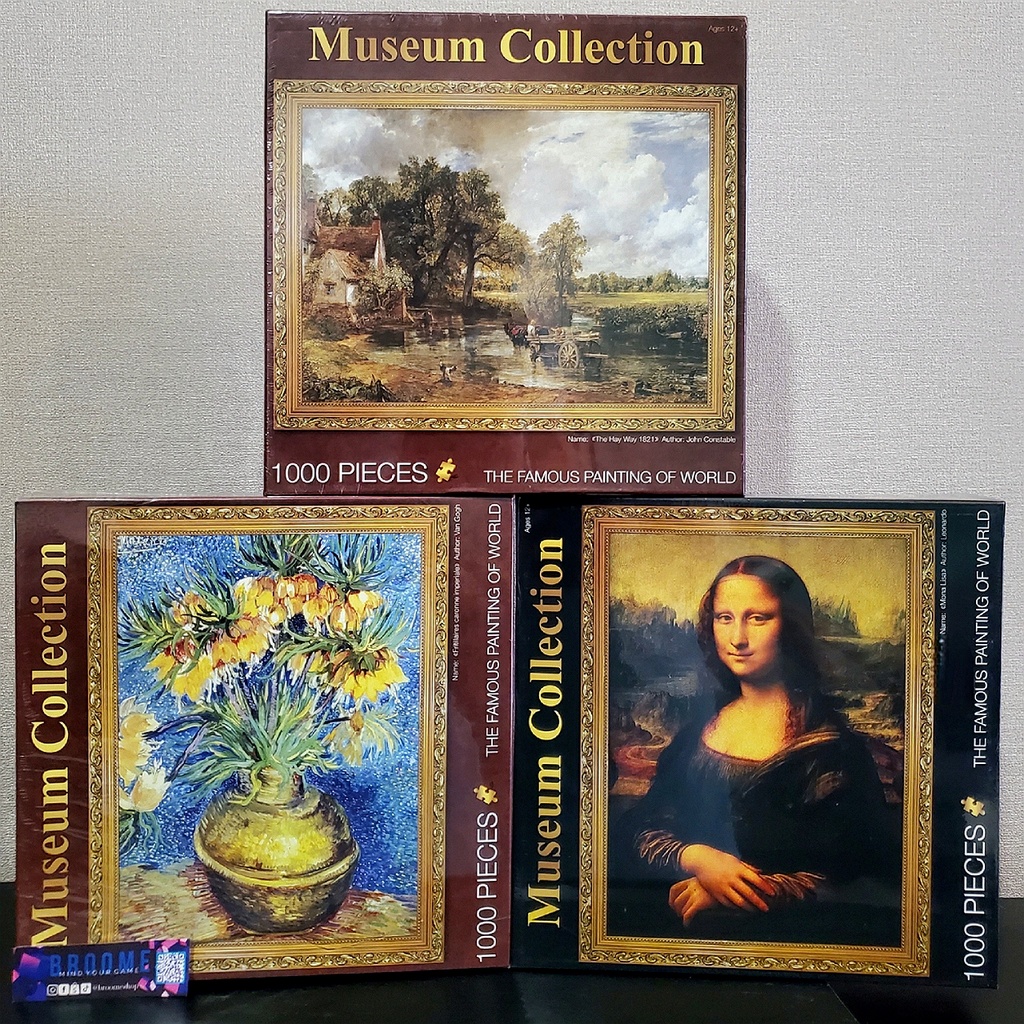 Tranh Ghép Xếp Hình 1000 Mảnh DIY Jigsaw Puzzle Màu Đẹp Sắc Nét Miếng Dày RandomCut 70x50 Mona Lisa Museum Collection