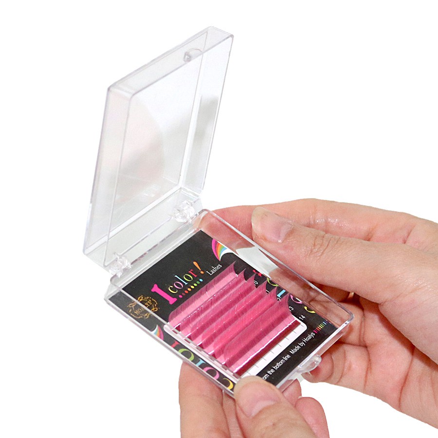 Lông Mi Volume Màu Hoalys EC-007 - Mi cao cấp màu sắc chân thực, độ cong C, dày 0.07, dài mix mm, gồm 17 màu