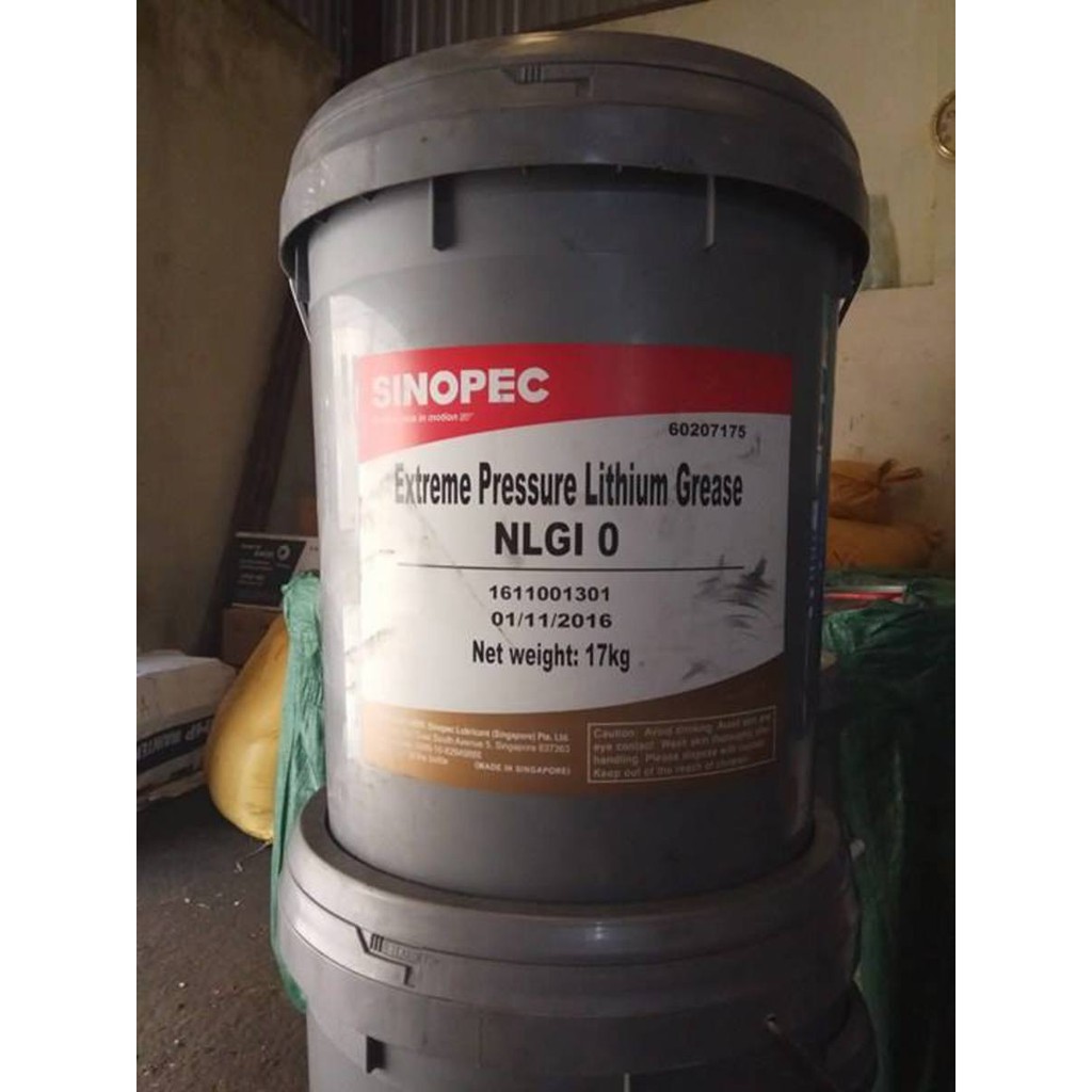 Mỡ SINOPEC EP Lithium Grease NLGI 0 xô 17Kg