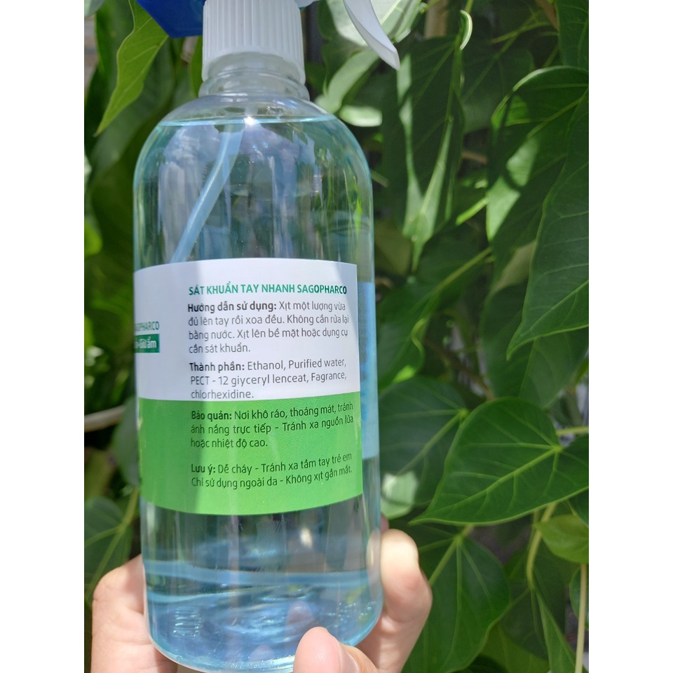 Dung Dịch Rửa Tay Khô SAGOPHARCO Hương QUẾ 500ml