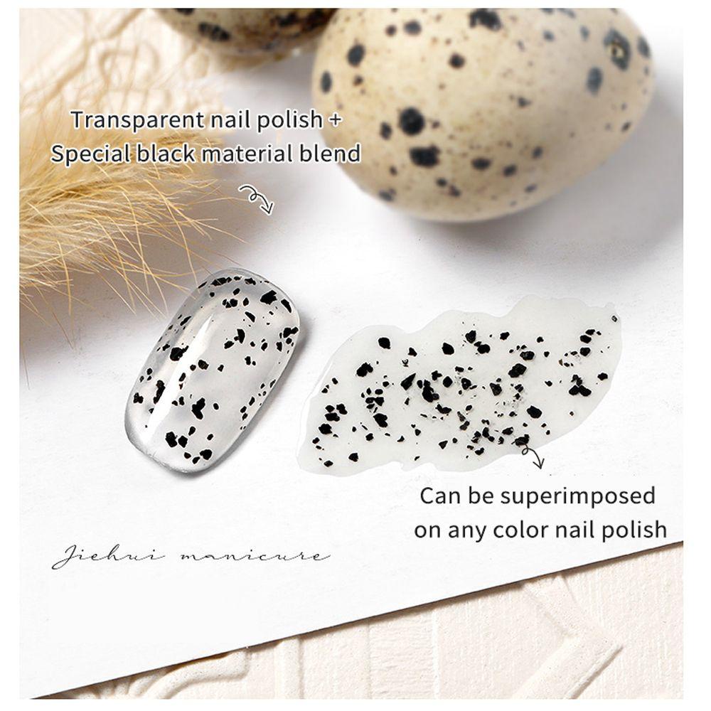 XIANSTORE 15ml Lacquer Egg Shell Nail Gel Nail Art Varnish Black Spot Effect Quail Egg Nail Polish Enamel Nail Polish UV Gel Hybrid Semi Permanent Popular Colors