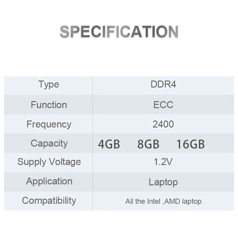 Ram Ddr4 Cho Laptop Notebook Memoria, 4gb 2400mhz | BigBuy360 - bigbuy360.vn