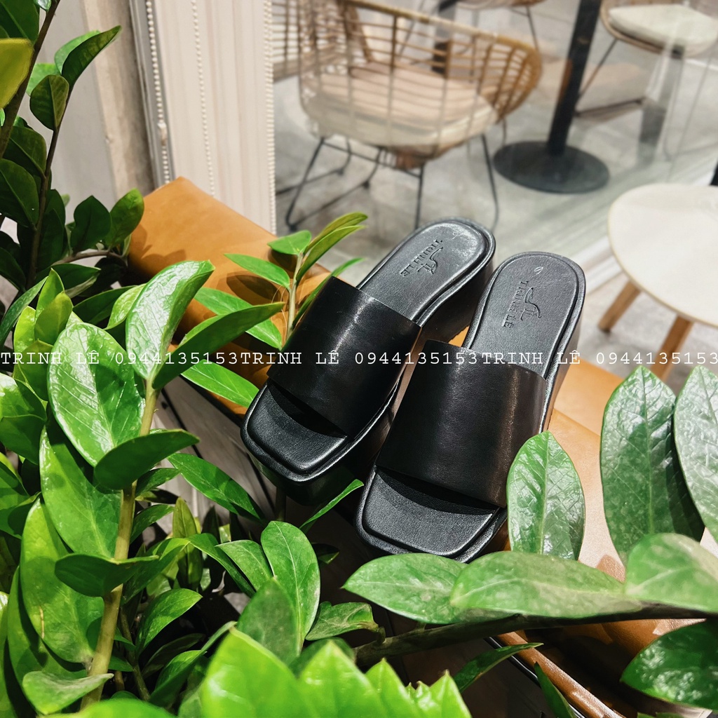 DÉP ĐẾ XUỒNG NỮ CAO 5CM QUAI NGANG CAO CẤP TRINH LÊ SHOP GIÀY DÉP TL02