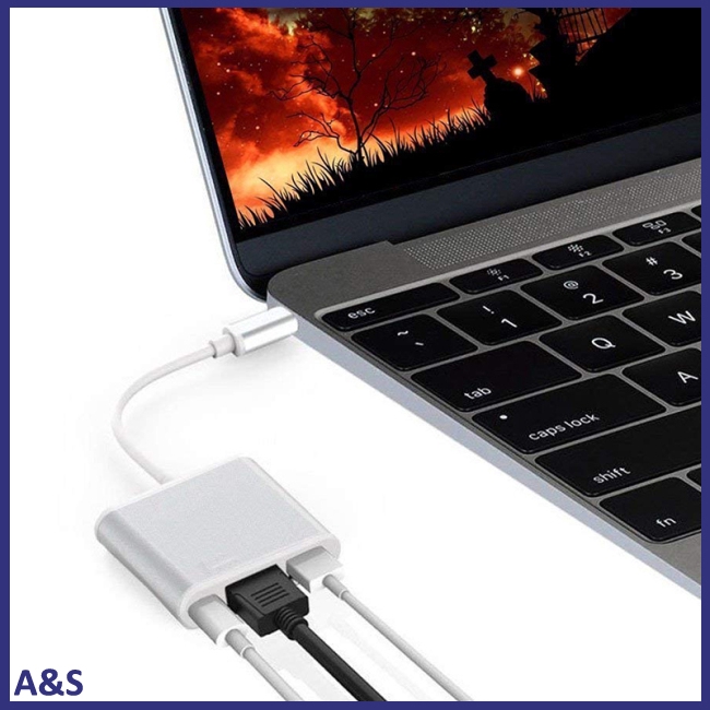 Cổng chuyển đổi USB Type C HDMI 4K USB-C t sang 3.0 USB và3.1