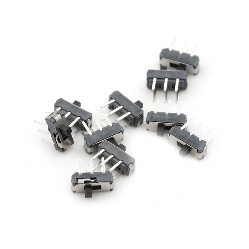 Chitengyesuper  10pcs MSS-22D18 DPDT 6 Pin Toggle Vertical Mini Slide Type DIP Switch CGS