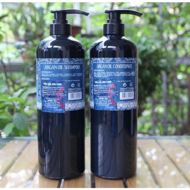 CẶP GỘI XẢ HISCHER ARGAN OIL 1000ML NGĂN NGỪA GÀU GIẢM RỤNG TÓC