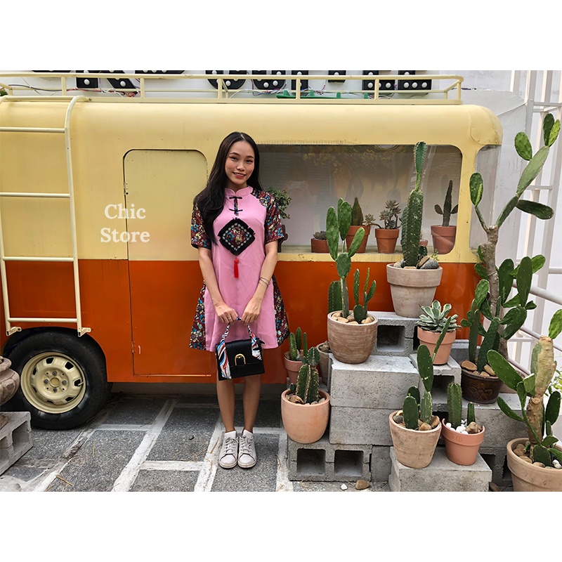 Áo dài cách tân áo dài mặc tết Áo dài nữ du xuân đẹp Chic.Store
