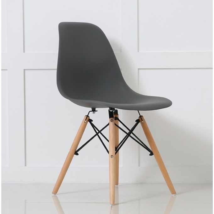 GHẾ EAMES / GHẾ DỰA TRẮNG chân gỗ đan thép
