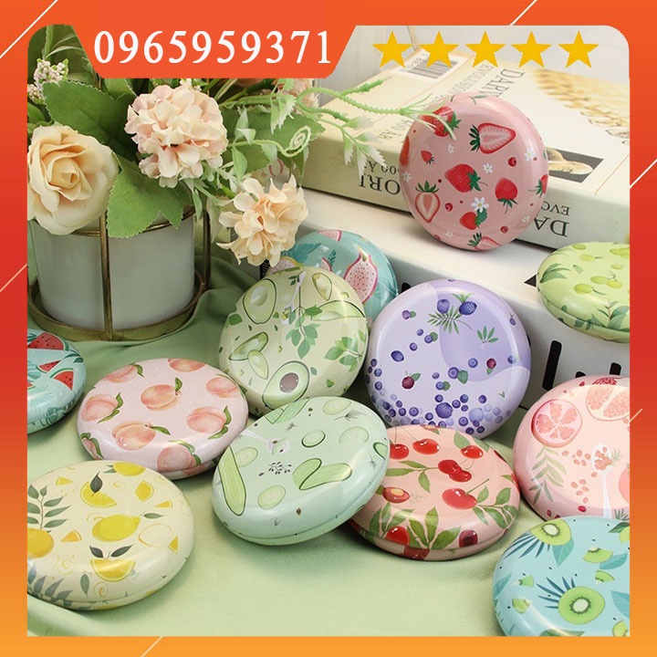 Hũ nhôm in hoa tiết hoa lá vintage 20gr, hũ chiết kem, son, mỹ phẩm