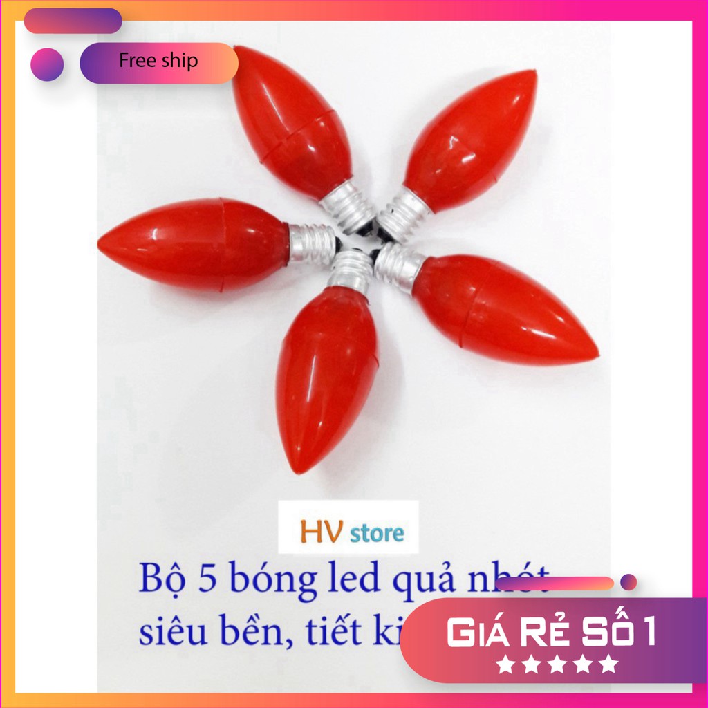 @ HOT FREESHIP Bộ 5 bóng đèn led quả nhót (đèn trái ớt) dùng thắp ban thờ GIÁ TỐT CHỈ CÓ Ở TIỆN ÍCH SHOP .!!