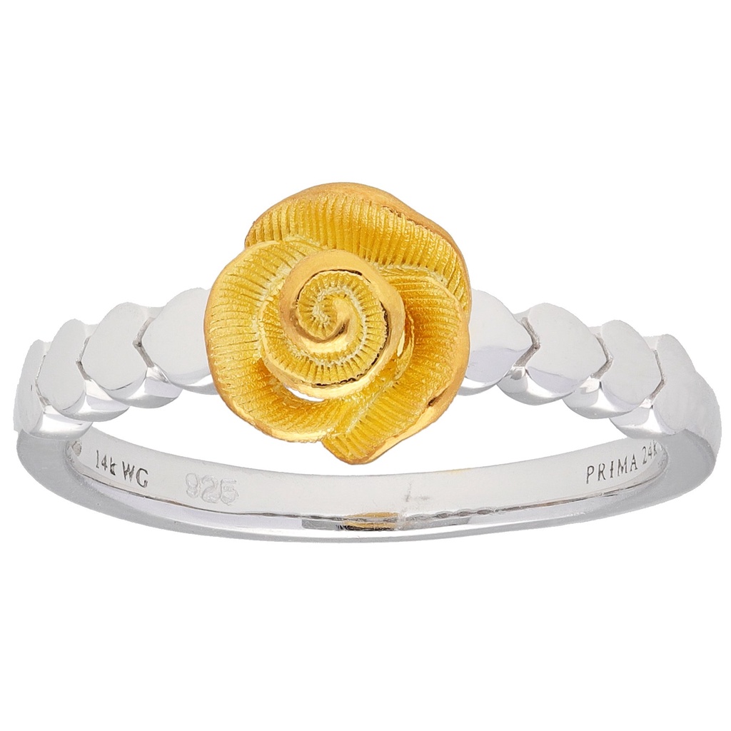 PRIMA Nhẫn Vàng 24K - BST Rose 112 - Hoa Hồng vàng - 112R0714