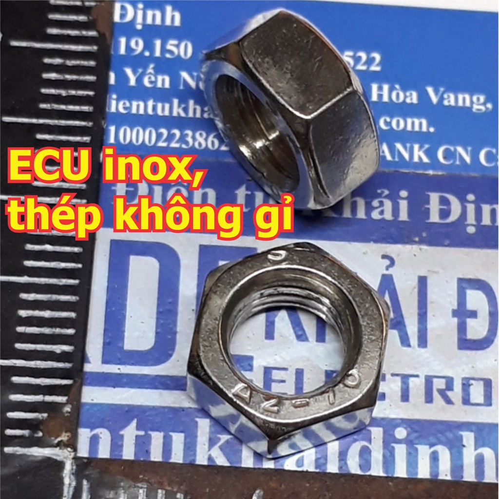 Ốc, ECU inox inoc không gỉ GB52 VR10 ~ VR16 10mm~16mm M10 M12 M14 M16 kde6242