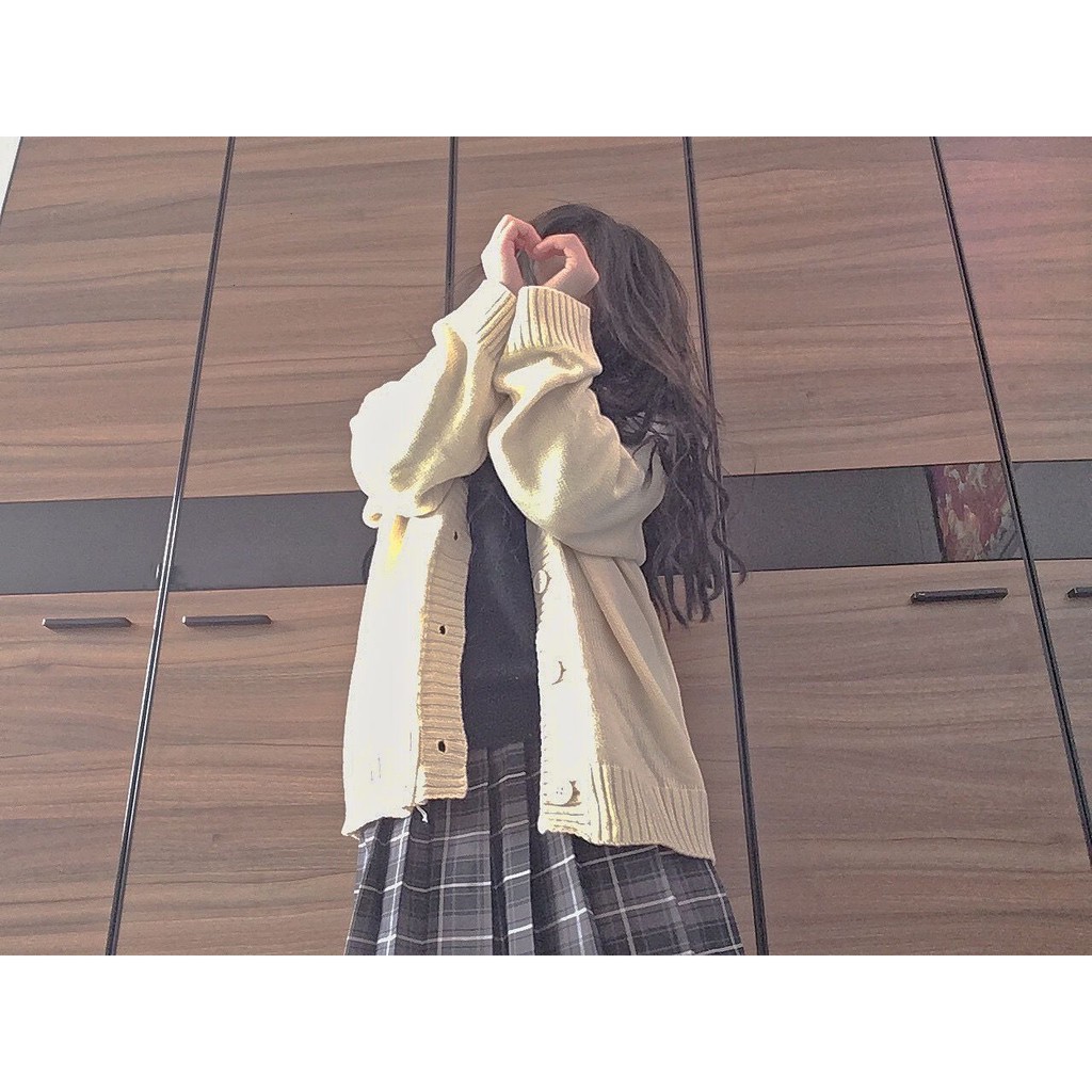 Áo Khoác Len Cardigan Dệt Kim Tay Dài Cổ Chữ V Dáng Rộng Phong Cách Cổ Điển Thời Trang Mùa Thu Cho Bạn Nữ | BigBuy360 - bigbuy360.vn