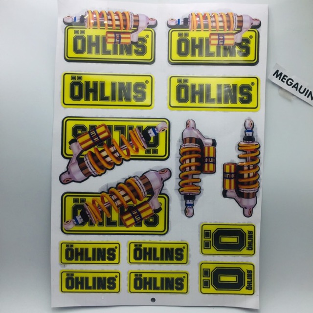 Tem bảng sticker dán phuộc Ohlin (tem 3 lớp chống nước)