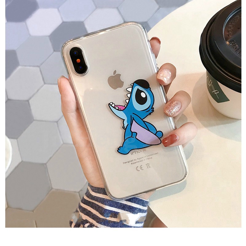 Ốp điện thoại TPU họa tiết Stitch hoạt hình cho iPhone 6 6s 7 8 Plus X XS Max XR iPhone 11 Pro max