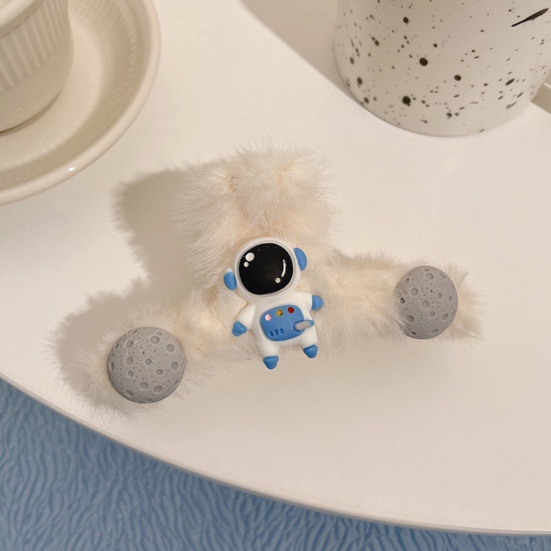 [Mã FAMARAL1 giảm 10K đơn 50K]Kẹp tóc càng cua vải lông phong cách Hàn Quốc xinh xắn cho nữ