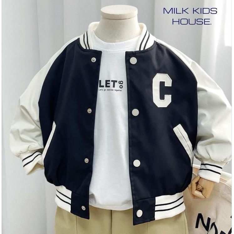 Áo Khoác Bóng Chày Phong Cách Hàn Quốc Thời Trang Xuân Thu Cho Bé Trai