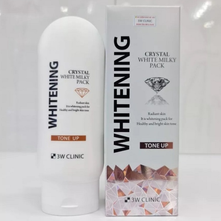 Kem Dưỡng Trắng Toàn Thân Nâng Tone 3W Clinic Crystal White Milky Pack Tone Up 200g