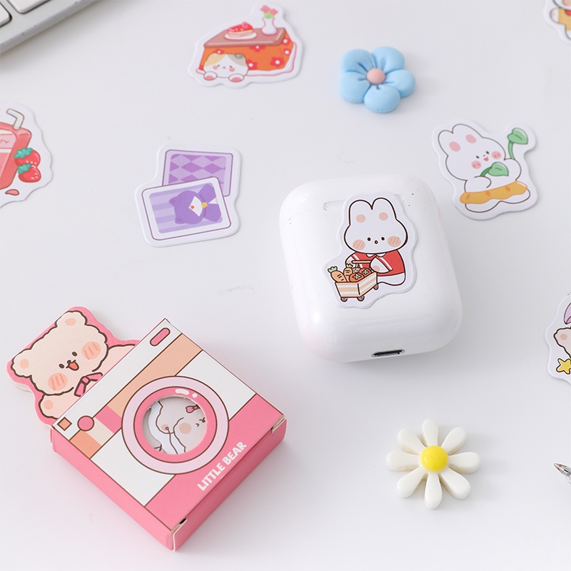 Hộp 46 Miếng Dán Họa Tiết Hoạt Hình Trang Trí Sổ Tay / Nhật Ký DIY