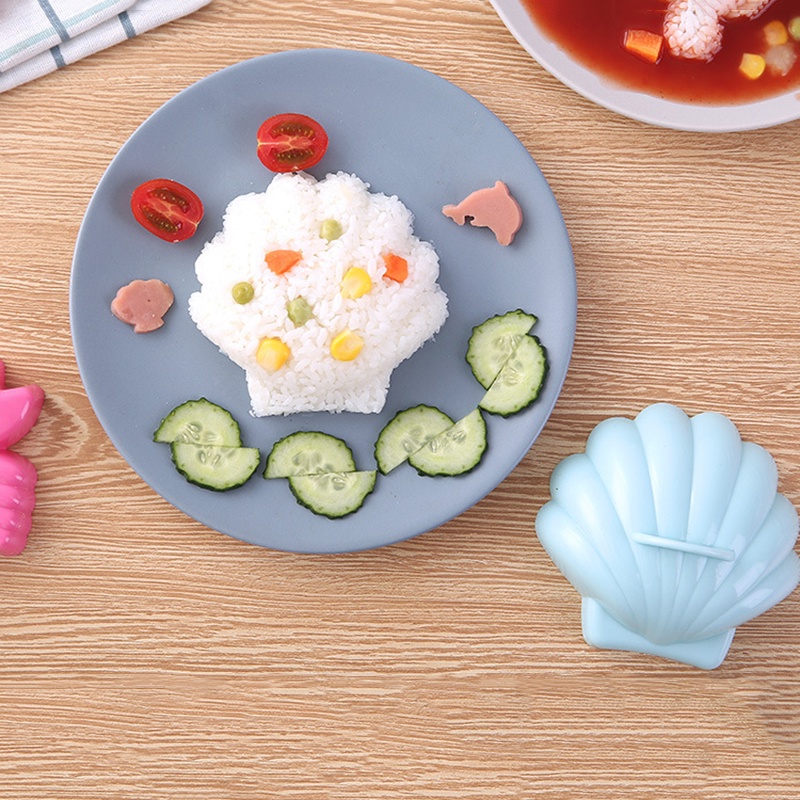 Set 5 Khuôn Làm Cơm Nắm Hình Vỏ Sò / Cua Biển Diy