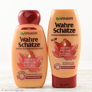 Bộ dầu gội xả Garnier Wahre Schatze Ahorn Balsam (250ml & 200ml)