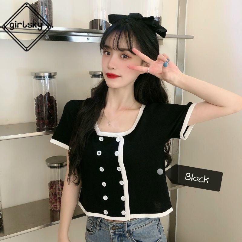 Áo tay ngắn thun len hàng đẹp