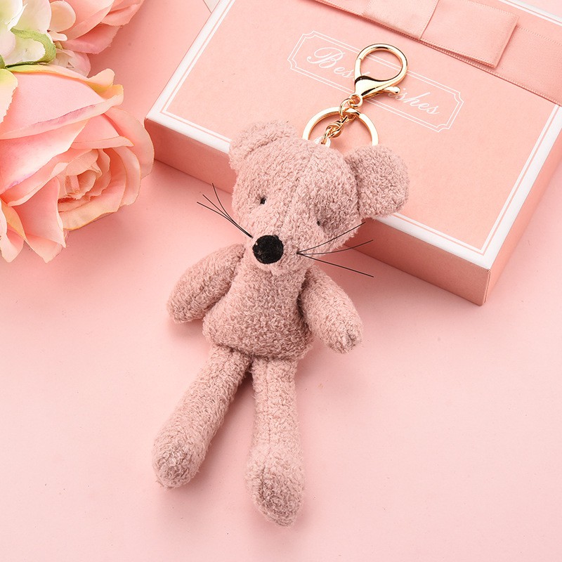 Móc khóa gấu bông Teddy treo ba lô túi xách điện thoại siêu mềm siêu dễ thương BMBooks