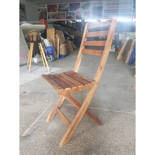Ghế xếp nan gỗ cao