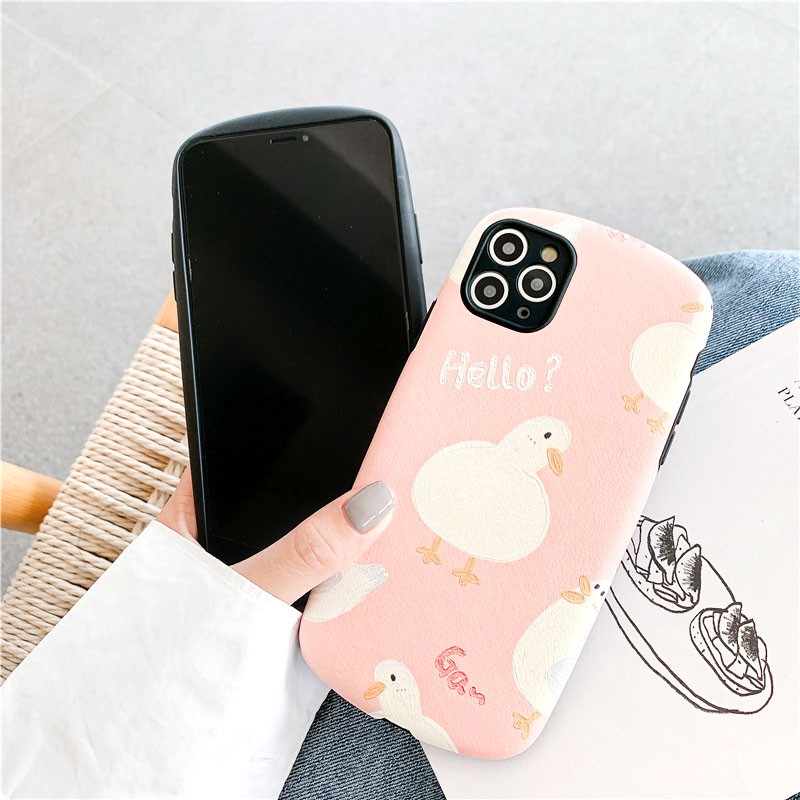 Ốp lưng iphone Hello Duck IMD viền cong dày dặn 5/5s/6/6plus/6s/6splus/7/7plus/8/8plus/x/xr/xs/11/12/pro/max/plus/promax | BigBuy360 - bigbuy360.vn