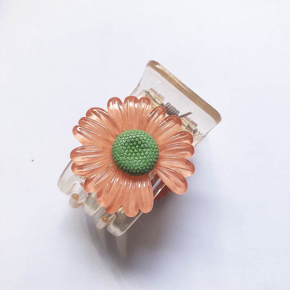 01 Kẹp càng cua (gấp tóc) 5 răng trong suốt hoa cúc hoa mi xinh xắn DTonline (ngẫu nhiên)
