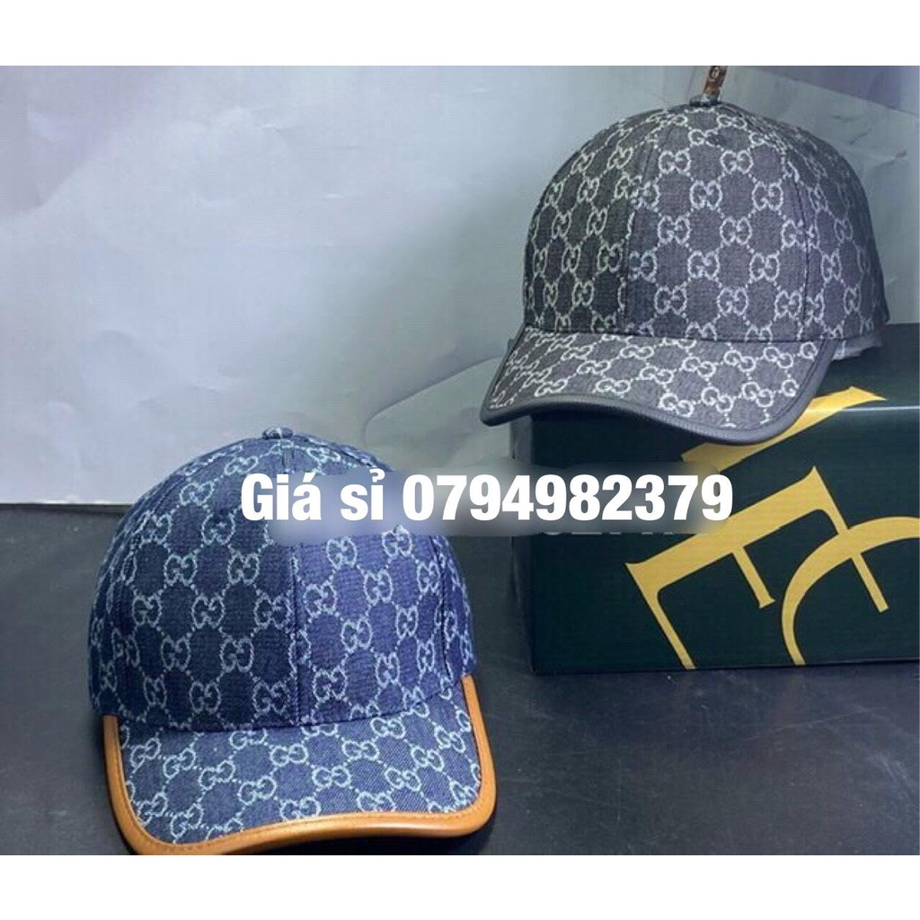 Mũ Jean trơn viền da trend  thời trang cá tính (Cap-Nón(Most))