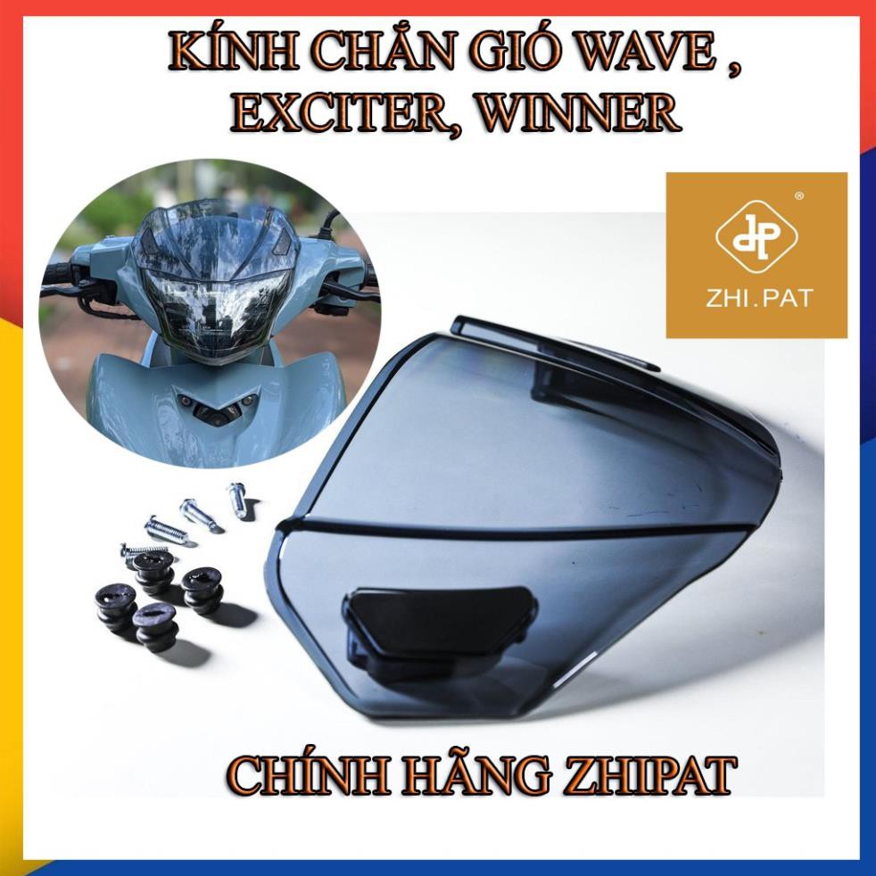 Kính chắn gió Zhipat cho Exciter 150/135, Wave A 110/100, Wave RSX, WINNER/WINER X,  Sirius ...