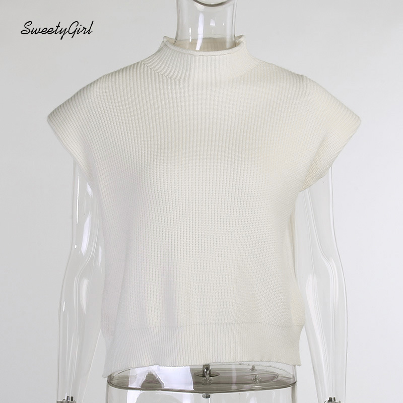 Áo len ngắn tay cổ cao thiết kế thời trang cho nữ