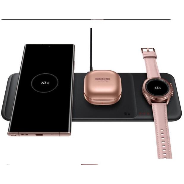 SAMSUNG Đế Sạc Nhanh Không Dây 3 Trong 1 Cho Galaxy Watch 3/Active 2 EP-P6300