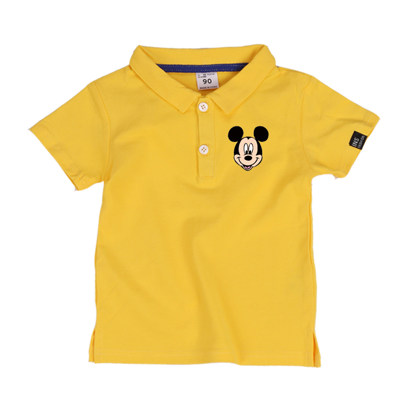 Áo Thun Polo Tay Ngắn In Hình Chuột Mickey 5 Màu Thời Trang Cho Bé