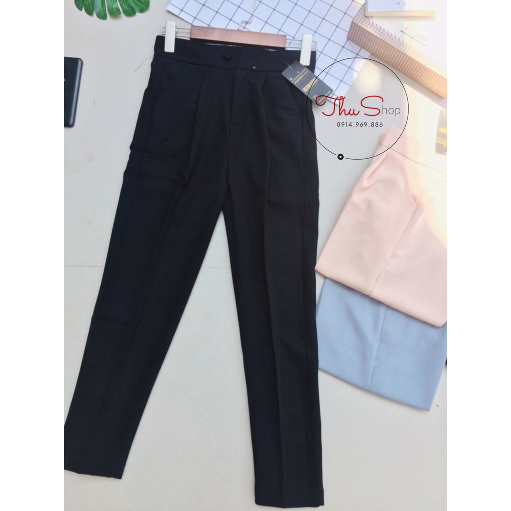 Quần baggy tây công sở bassic, quần mặc đi làm, đi chơi chất vải form đẹp
