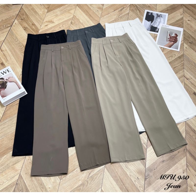 Quần vải trơn ống suông hàng QCL1