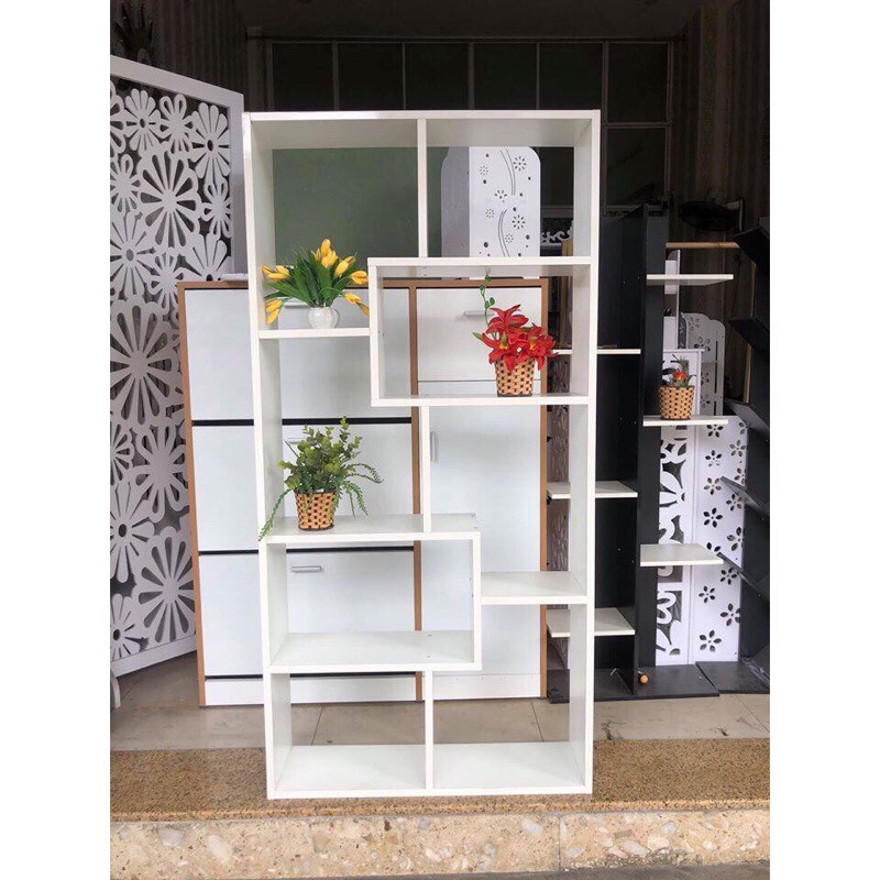 🔥 FREE SHIP 🔥 kệ sách để sàn lắp ghép nhiều tầng full trắng
