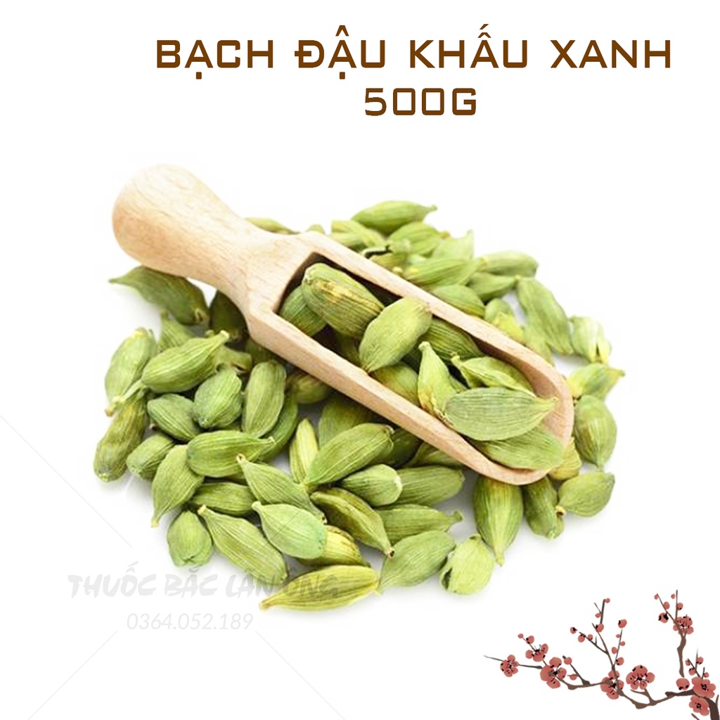 Bạch đậu khấu xanh cao cấp 500g ( Hạt bưởi Ấn Độ, thảo quả xanh)