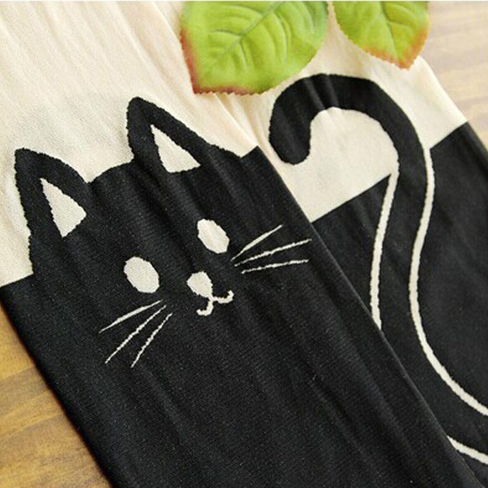 Quần Tất Trong Suốt Co Giãn Họa Tiết Hoạt Hình Đáng Yêu Phong Cách Lolita