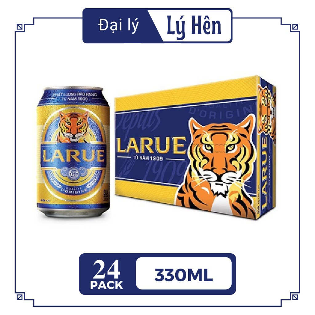 Thùng 24 Lon Bia Larue Gold - Larue Vàng 330ml/Lon Date Luôn Mới