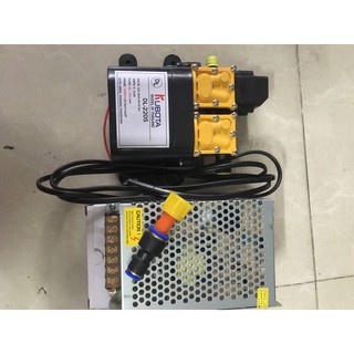 Máy bơm đôi KUBUTA và tổ ong 12v10A tăng áp lực nước mini 12V 120W Lưu lượng 9L/phút Tự động hút và ngắt nước