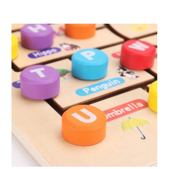 Bảng Gỗ Mê Cung Học Số Và Chữ Cái