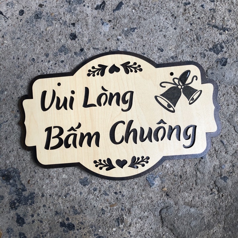 Bảng Gỗ - Vui Lòng Bấm Chuông