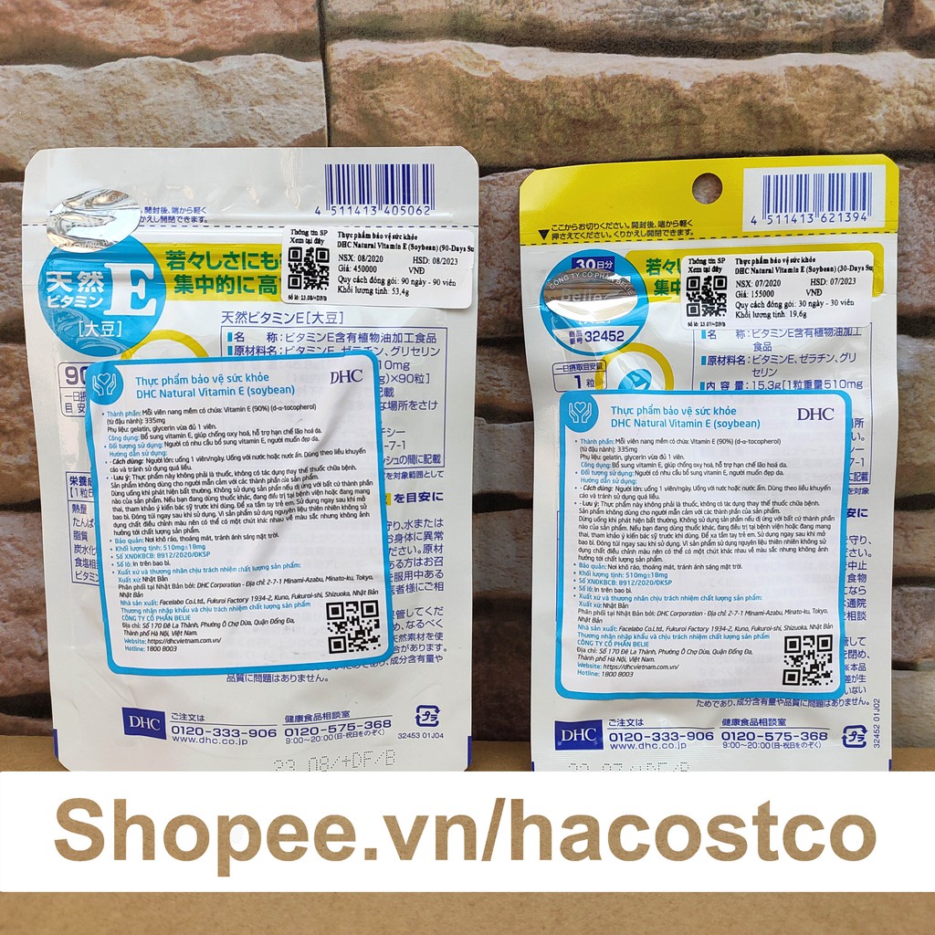 Viên uống DHC Natural Vitamin E (soybean) 30 ngày 90 ngày dùng - Bổ sung vitamin E tự nhiên cho cơ thể | BigBuy360 - bigbuy360.vn