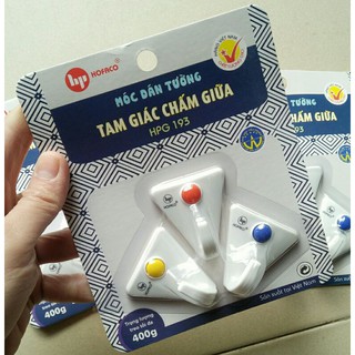 Vỉ 3 móc dán tường tam giác chấm giữa Hofaco HPG193